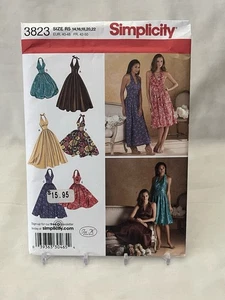 Simplicity 3823 Halter Evening Dress w/ Skirt Variations Sewing Pattern sz 14-22 - Picture 1 of 3