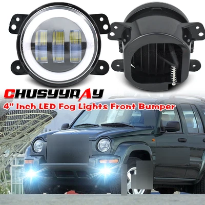 Par de luces antiniebla LED para parachoques de 4 pulgadas aptas para Jeep Liberty 2003 2004 2005 2006 2007 Foto 1 de 4