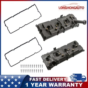 Pair Engine Valve Cover W/ Bolts For 2004-2006 Infiniti QX56 Nissan Titan Armada - Picture 1 of 9