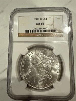 1885-O Morgan Silver Dollar NGC MS65 Beautiful Coin🔥Superb Eye Appeal🔥 Frosty - Image 1 of 2