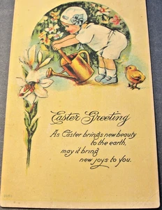 Saludo de Pascua, Pascua trae nuevo Beaty a la tierra - Postal de 1900. - Imagen 1 de 5