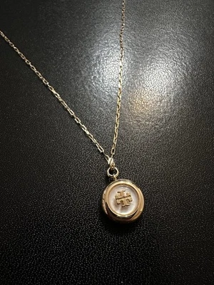 COLLAR Tory Burch Madreperla Esmalte Colgante Blanco 168859  Foto 1 de 4