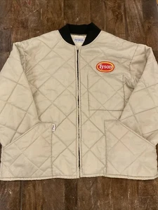 Vintage Tyson Chicken Herren XXXL hellbraun Mitarbeiter Jacke Mantel - Bild 1 von 4