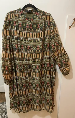 Vestido Tahari Arthur S. Levine Manga Redonda Talla 24W Geométrico Suroeste Foto 1 de 4