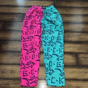 Gecko Hawaii Men's Gecko's 1990s Color Block Beach Pants AP2 Pink/Green Medium - Picture 1 of 3