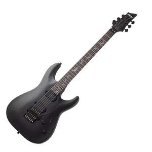 Schecter Damien-6 FR SBK Electric Guitar - Satin Black - Floyd Rose - Picture 1 of 6