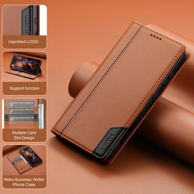 For Google Pixel 8A/9A/8/9/10 Pro XL Leather Wallet Case Magnetic Flip Cover - Image 1 of 4