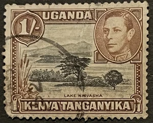 1938 KGVI 1/- Britische KUT Briefmarke Lake Naivasha - Bild 1 von 1