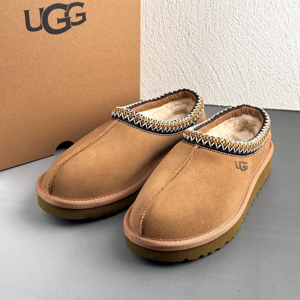 Zapatos para mujer UGG Tasman II clásicos de gamuza castaño lana EE. UU. 6-11 Foto 1 de 4