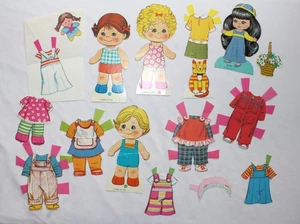 Konvolut Baby Bohnen und Haustier Papierpuppen 70er Jahre Whitman ausgeschnitten Mattel - Bild 1 von 12