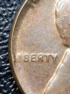 1954 MINT ERROR  WHEAT CENT Penny (Li  IN LIBERTY) - Image 1 of 3