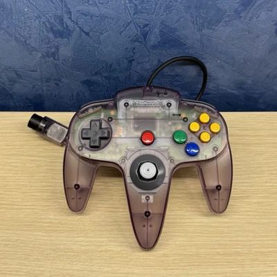 Controller Joystick Nintendo 64 N64 Originale Clear Viola Trasparente RARO - Immagine 1 di 4