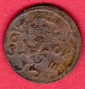 Sweden Ore 1/6 1666s Copper coin 6517 - Picture 1 of 2