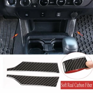 Carbon Fiber Central Control Storage Box Side Trim Fit For Toy@ta Tacoma 2015-20 - Picture 1 of 11