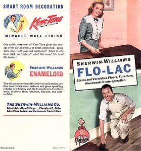 Sherwin-Williams Flo-Lac Stain & Varnish 1947 Prospekt & Farbkarte - Bild 1 von 2