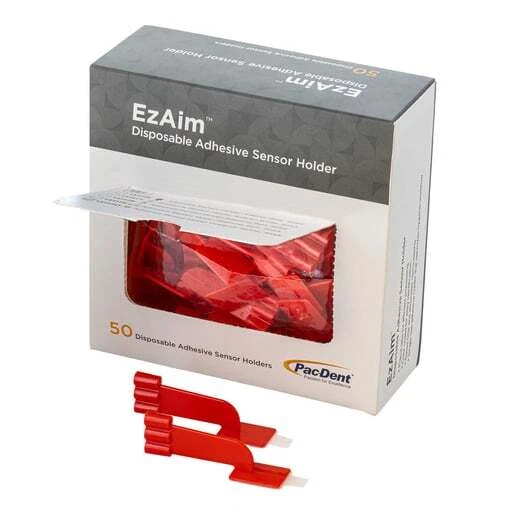 Pac-Dent 131118 EZ Aim Individually Cut Adhesive Sensor Holder Bitewings Red 50p - Image 1 of 1