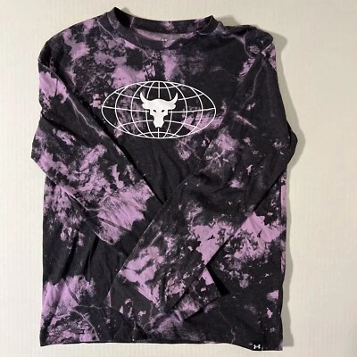 NWT Under Armour Boys' Project Rock Brahman Globe Long Sleeve T-Shirt L 1373771 - Image 1 of 3