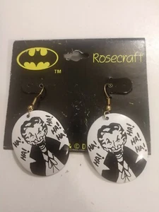 Pendientes colgantes vintage Haha The Joker - Batman 1989 de colección disfraz joyería DCU - Imagen 1 de 2
