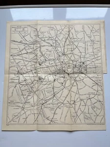 c1927 Outline Railway and Road Map of London genuine vintage - Picture 1 of 9