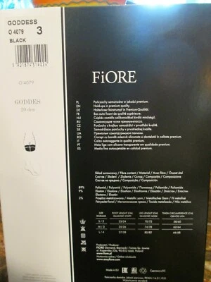 FIORE GODDESS LUREX FAIXA DE RENDA STAY UP COXA ALTA MEIAS FINAS EUROPÉIAS PRETAS - Imagem 1 de 3