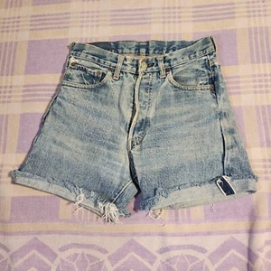 Vintage 70's Levi's 501 Red Line Selvedge Single Stitched Denim Cutoff Shorts - Picture 1 of 16