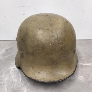 WW2 German Army M35 Helmet - DAK Afrika Korps, Large Size 59 cm (Original Shell) - Picture 1 of 7