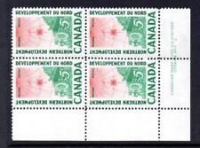CANADA MNH 1961 SG517 NORTHERN DEVELOPMENT PLATE 1 BLOCK OF 4