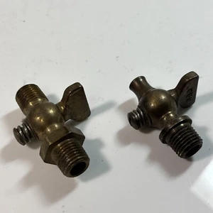 2 brass petcocks 1/4" excellent condition - Picture 1 of 2
