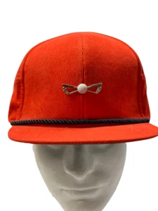 GOLF CAP VERSTELLBAR ORANGE KORDEL MIT DUNKELBLAUEM SEIL - Bild 1 von 5