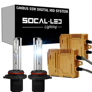 SOCAL-LED 9007 9004 55W CANBUS HID Kit High Power Premium Digital Ballast 3K-12K - Picture 1 of 8