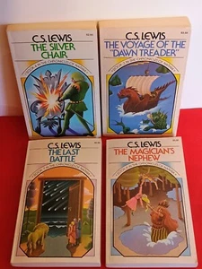 The Chronicles of Narnia Books 3,4,6 ,7 C.S. Lewis Vtg  1970 Lot of 4 Paperbacks - Picture 1 of 6