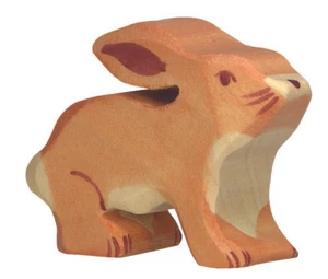 HASE klein von Holztiger Holzhase Häschen Kaninchen Osterhase Holz NEU - Bild 1 von 2