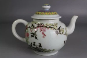 Hermosa tetera china de porcelana rosa familiar - Imagen 1 de 12