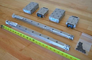 NEW (x2) 520mm Rexroth Star Size25 Linear LM Rails & Bearing Runner Blocks - CNC - Picture 1 of 12
