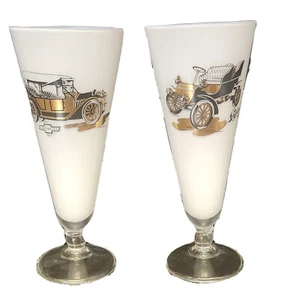 DE COLECCIÓN (LOTE DE 2) Gafas de cabestrillo de vidrio de leche esmerilado para automóvil Hazel Atlas - Imagen 1 de 23