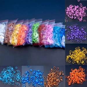 Pigeon Parrot Leg Bands For Poultry Clip Rings 100pcs Bird Rings - Picture 1 of 17