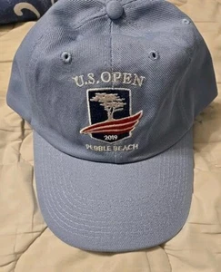 US Open Pebble Beach Hat Cap Adjustable 2019 Light Blue One Size USGA - Picture 1 of 4