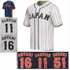 Custom Japan Baseball Jersey Ohtani 16 Yu Darvish 11 Suzuku 51 Any Names 2 Color