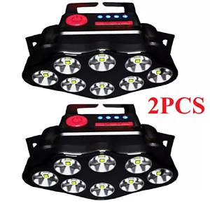 2X Recargable 8-LED Impermeable Bicicleta Faro Luz Delantera Brillante para Bicicleta - Imagen 1 de 12