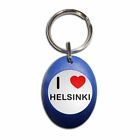 I Love Helsinki - Plastic Oval Key Ring Colour Choice New