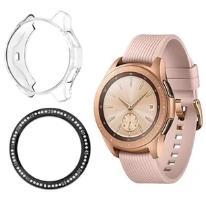 Modne miękkie etui TPU Bling Bezel Ring Cover do Samsung Gear S3 Frontier SM-R765A - Zdjęcie 1 z 1
