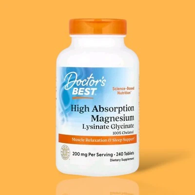Doctor's Best, High Absorption Magnesium, 100% Chelated, 240 Veg. Tabletten