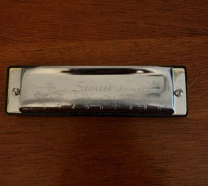 Swan Harmonica 10 Holes Key of C Silver Stainless Steel - Picture 1 of 4