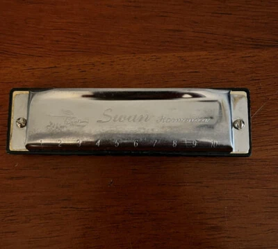 Swan Harmonica 10 Holes Key of C Silver Stainless Steel - Image 1 of 4