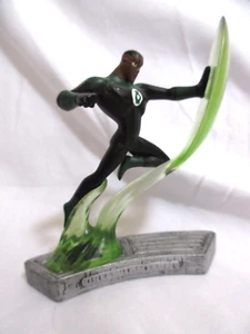 Justic League TM & DC Comics GREEN LANTERN Silbersockel 4,75" x 4,25" Figur EUC - Bild 1 von 9