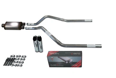 GMC Jimmy 95-99 2.5" Dual Exhaust Flow II Stainless Muffler Slash Tip - Image 1 of 4