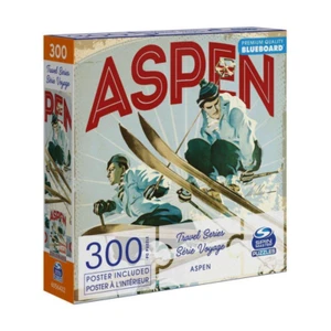 Aspen Colorado World Class Skiing Jigsaw Puzzle Travel Series Spin Master - Picture 1 of 7
