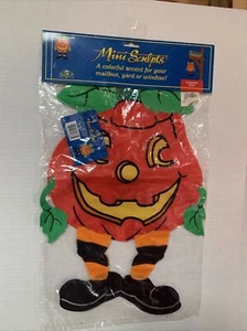 Halloween Kürbis Mann Jackolantern Hof Briefkasten Flagge Vintage Mini Skulpturen NCE - Bild 1 von 1