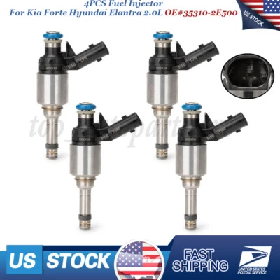 Inyectores de combustible 35310-2E500 4 piezas para Kia Forte Hyundai Elantra 2,0 L L L4 2014-2017 Foto 1 de 4