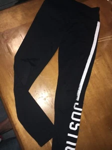 Girls Sz 8 Justice Leggings Gymnastics Cheer Sports Guc  - Picture 1 of 3